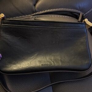 Mondani Black Leather  Bag